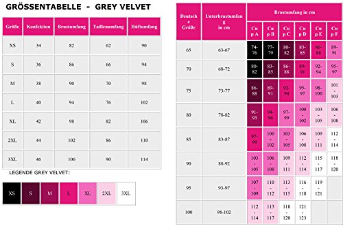 Grey Velvet – heisses Neckholder Body-Set (Body, Stockings, Handschuhe), schwarz - 6